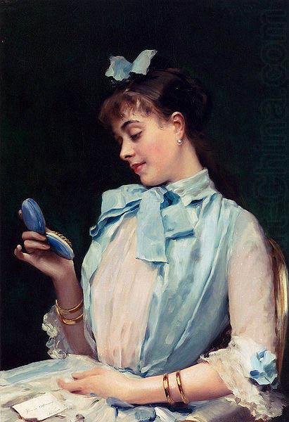 Raimundo Madrazo Portrait Of Aline Mason In Blue